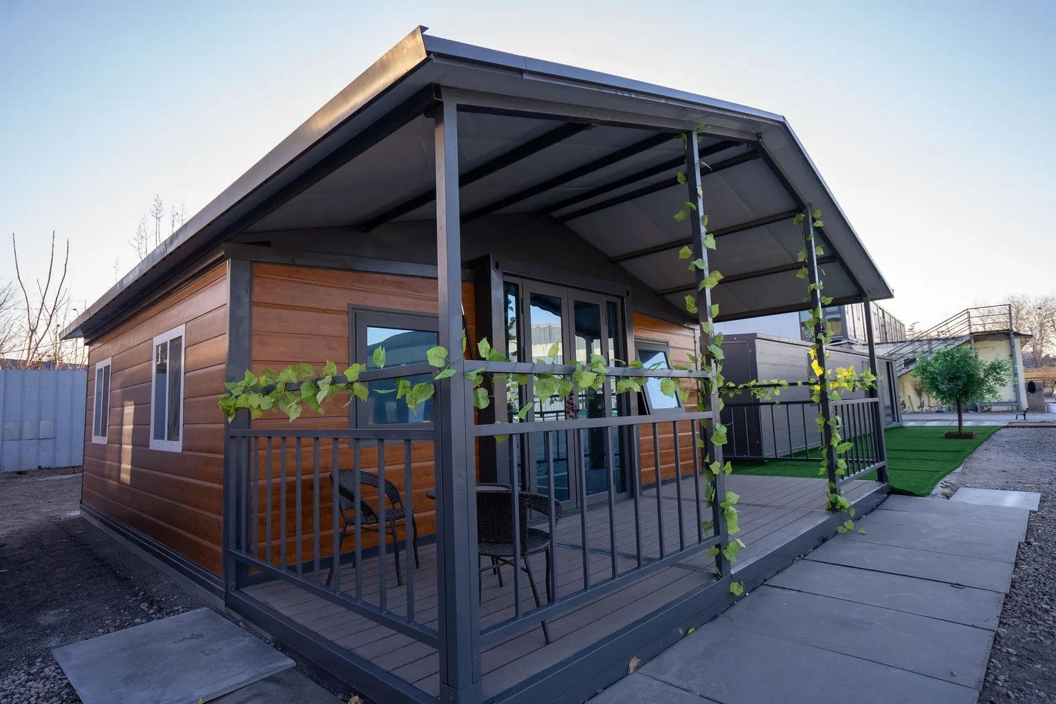 Expandable Container House for Fitness and Wellness Studios