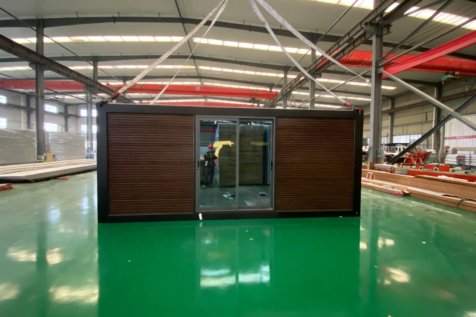 Quick-Assembly Container House for Fitness and Wellness Studios