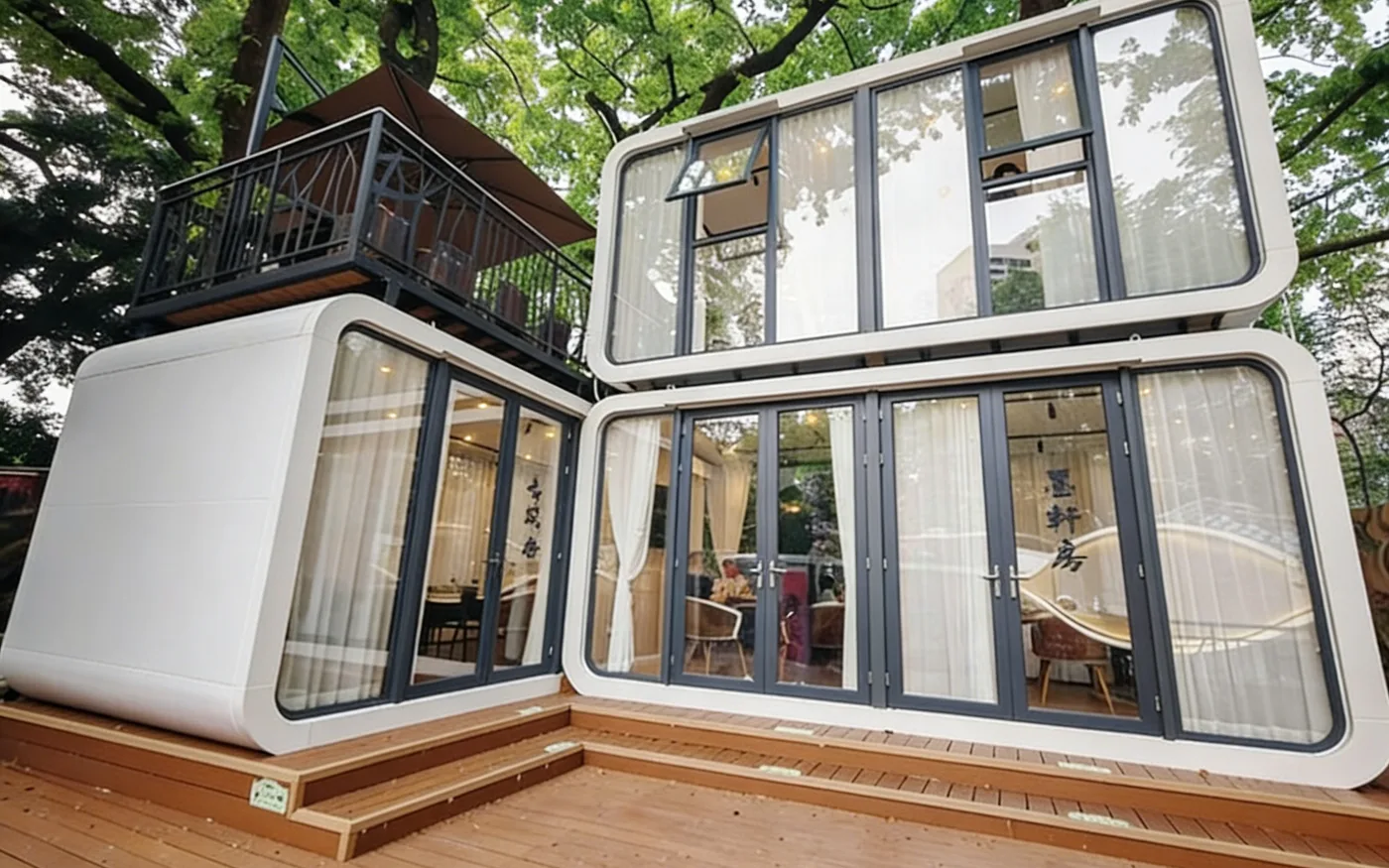 apple cabin shipping, delivery access and crane planning exterior and construction reference