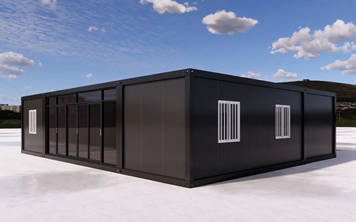 expandable vs folding vs detachable container houses interior or project detail