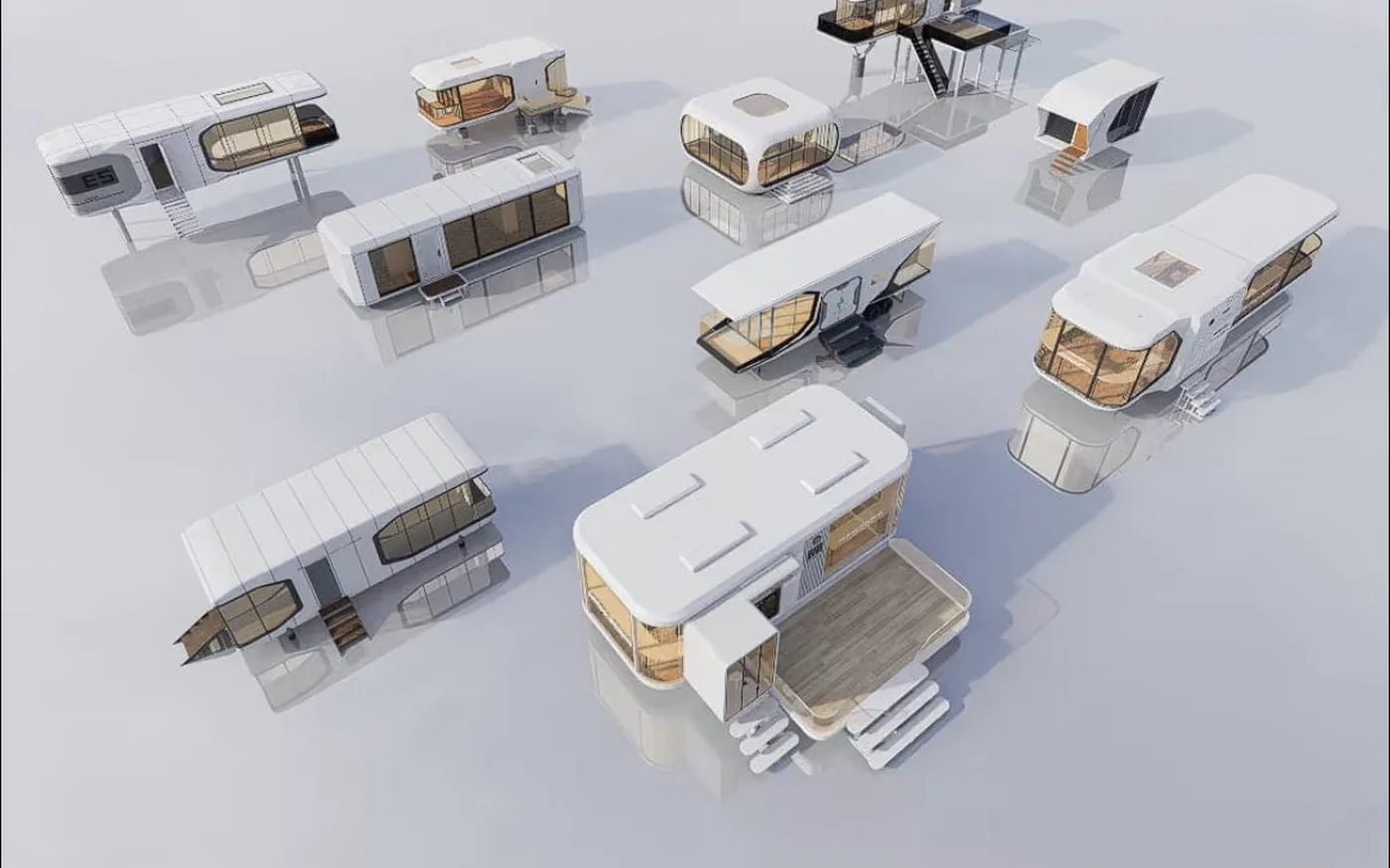 space capsule utilities, bathroom and equipment coordination exterior and construction reference
