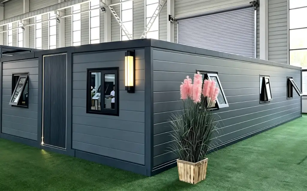 30ft Flat Roof Expandable Container House exterior