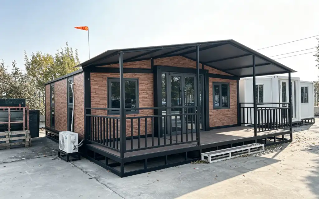 Expandable House with Pitched Roof & Terrace exterior thumbnail 7