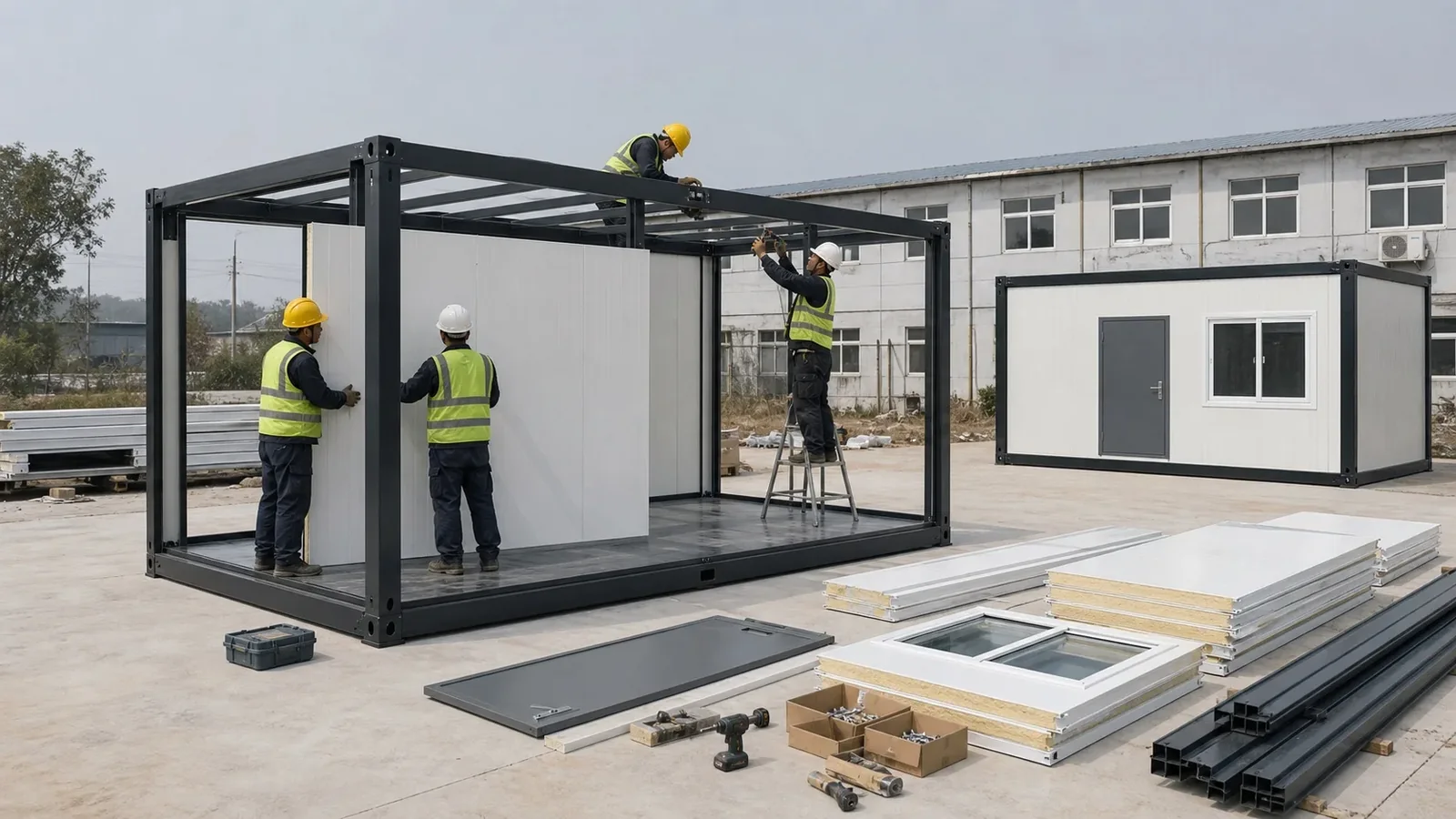 Mobile Prefab Office and Living Container House exterior thumbnail 3