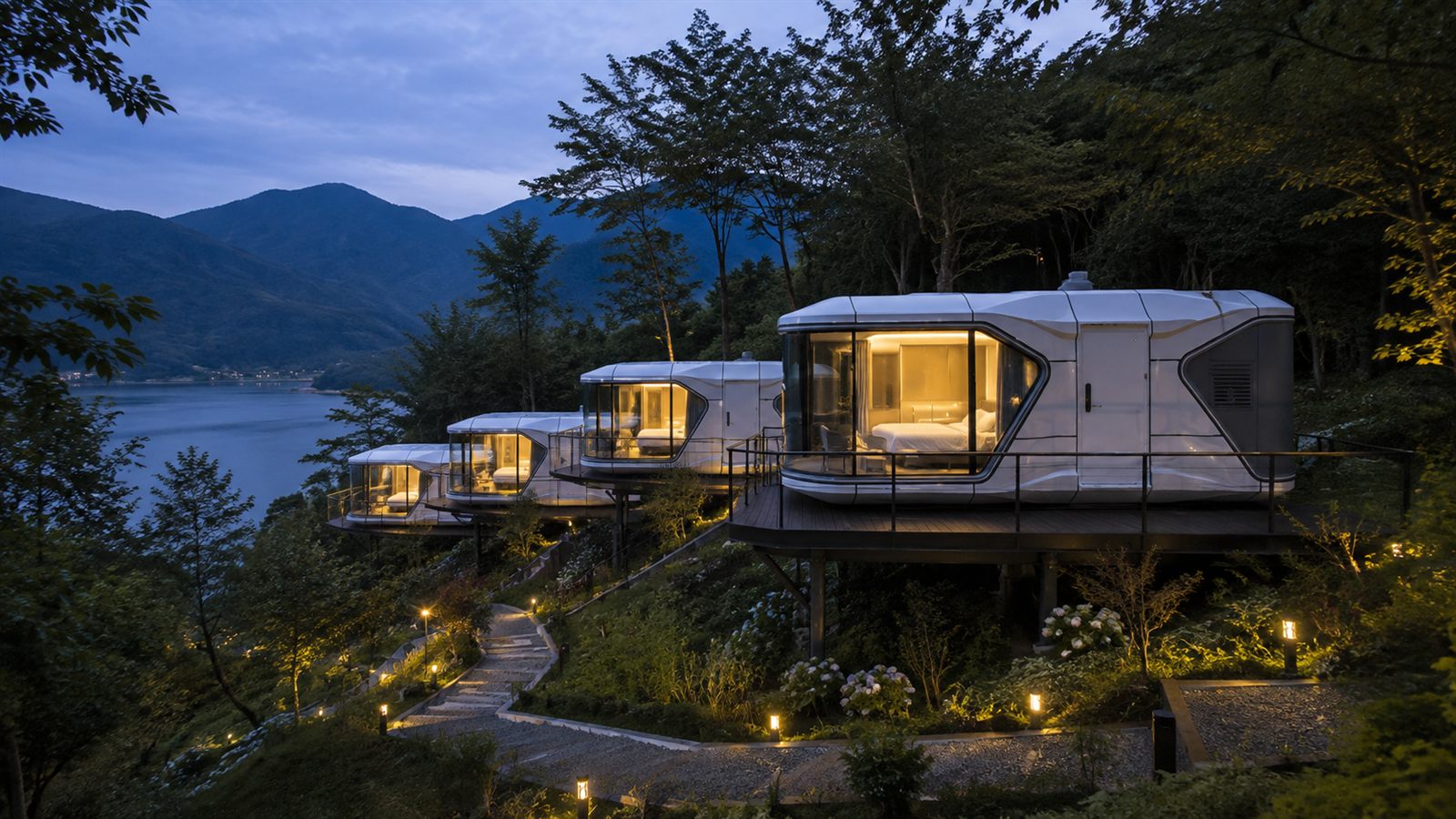 Modular Hotels and Glamping Resort Buildings project use-case scene